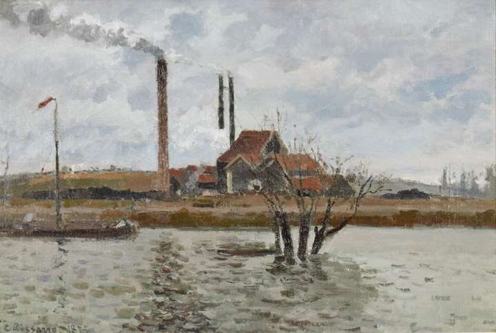 Usine à Saint-Ouen-l'Aumône, la Crue de l'Oise